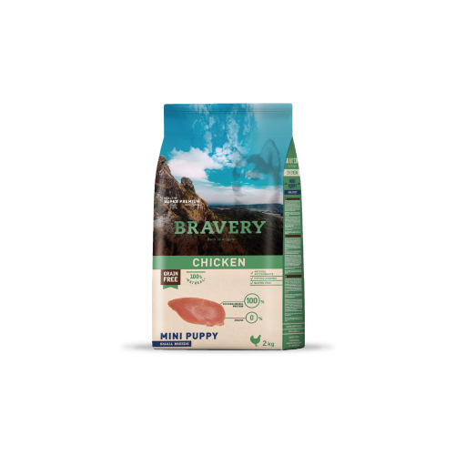 BRAVERY MINI PUPPY POLLO 2 KG