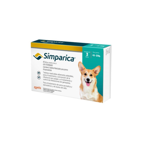 Simparica 10 a 20 kg 3 comprimidos