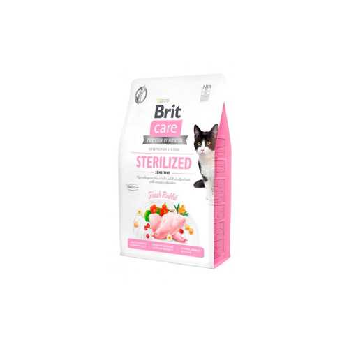 BRIT CARE STERILIZED SENSITIVE RABBIT PARA GATOS 2 KG