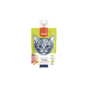 Wanpy Tasty Meat Paste Cat Tuna, Chicken and Carrot 90g