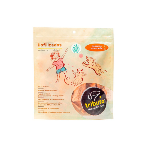 Tributo - Snack Liofilizado Crudo Filetitos de Salmón