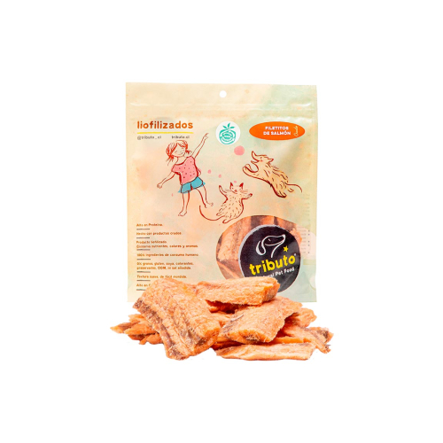 Tributo - Snack Liofilizado Crudo Filetitos de Salmón - Imagen 2