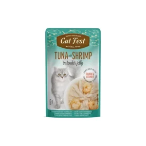 Cat Fest Filetes de Atún con Camarón en Gelatina 70 Gr