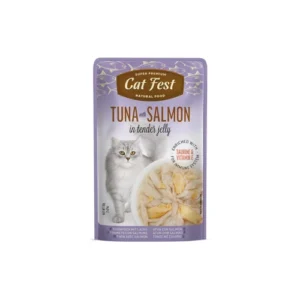 Cat Fest Filetes de Atún con Salmón en Gelatina 70 Gr