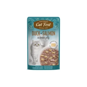 Cat Fest Filetes de Pato con Salmón en Gelatina 70 Gr
