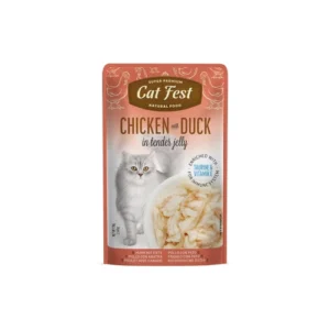 Cat Fest Filetes de Pollo con Pato en Gelatina 70 Gr