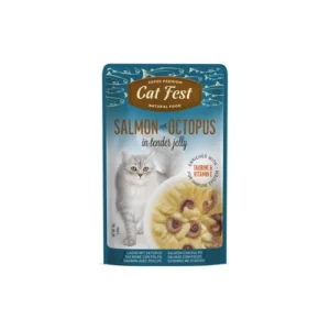 Cat Fest Filetes de Salmón con Pulpo en Gelatina 70 Gr