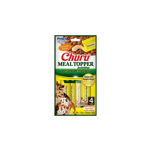 Golosina Churu perro Meal Topper Pollo y Calabaza 4 tubitos