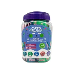 Cats Snack Cremoso Balde con Hierba Gatera - 50 Unidades