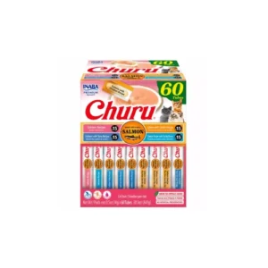 Caja Churu Cat Variety Salmon 14g x60 Tubos Snack Para Gatos